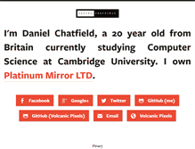 Tablet Screenshot of danielchatfield.com